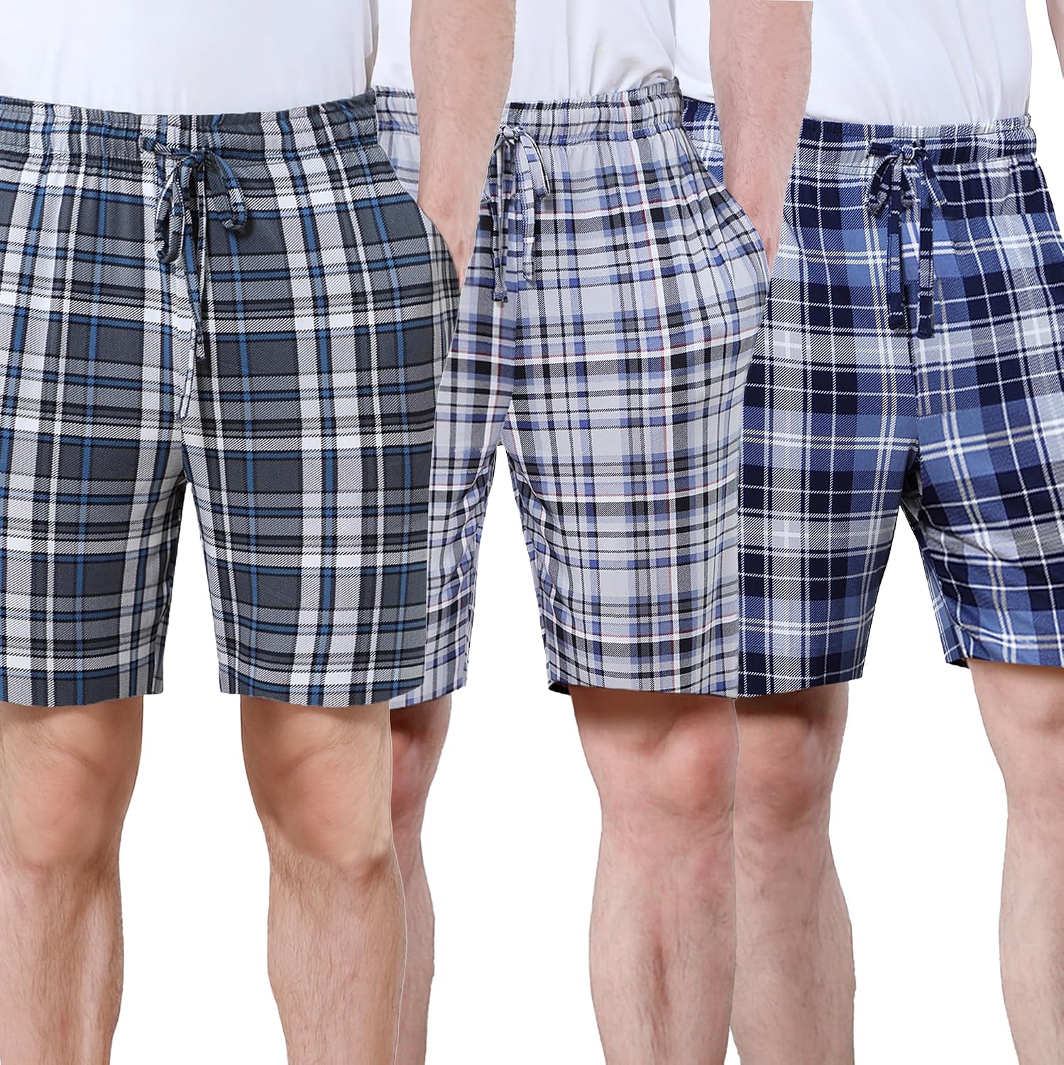 Men's Pajama Shorts Premium Soft Pajama Shorts for Men, Breathable Comfy Lounge Shorts with Pockets, Quick Dry Sleep Shorts