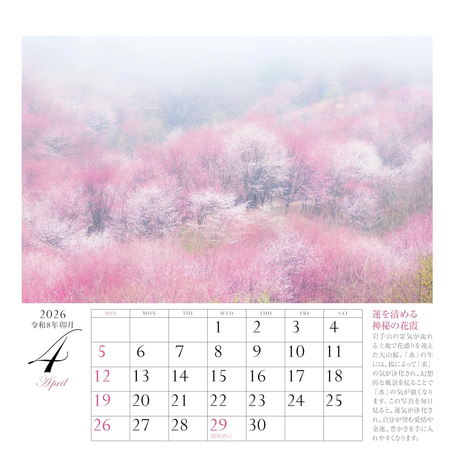 カレンダー2026 李家幽竹 パワースポット(月めくり/卓上・リング/開運 風景 風水) 李家 幽竹 (著) - 画像 (9)
