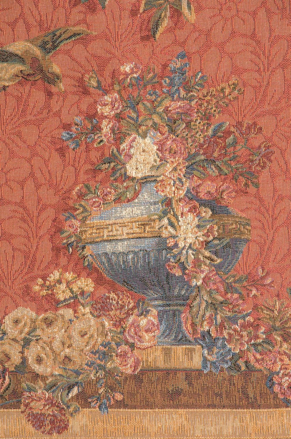 Charlotte Home Furnishings Inc. Medallion Serenade Rouge French Tapestry Wall Hanging 58 X 44 Inch Viscose Cotton And Polyester Blend Wall Art Perfect For Wall Decor By Francois Boucher