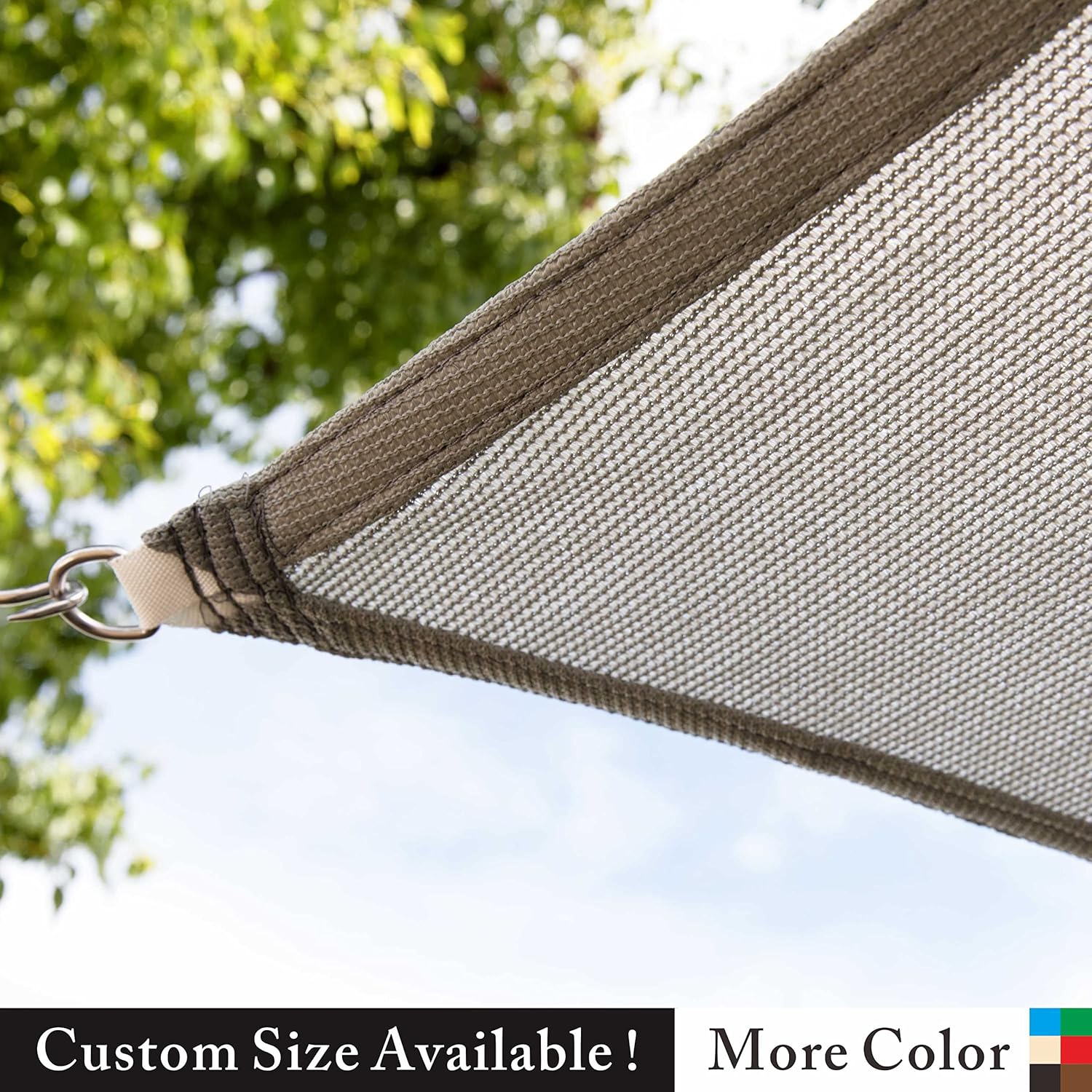ShadeMart 20' x 20' x 28.3' Grey Right Triangle Sun Shade Sail UPF50 smTAPRT20 Canopy Fabric Cloth Screen, Water Air Permeable & UV Block, Heavy Duty, Carport Patio Outdoor - (We Customize Size)