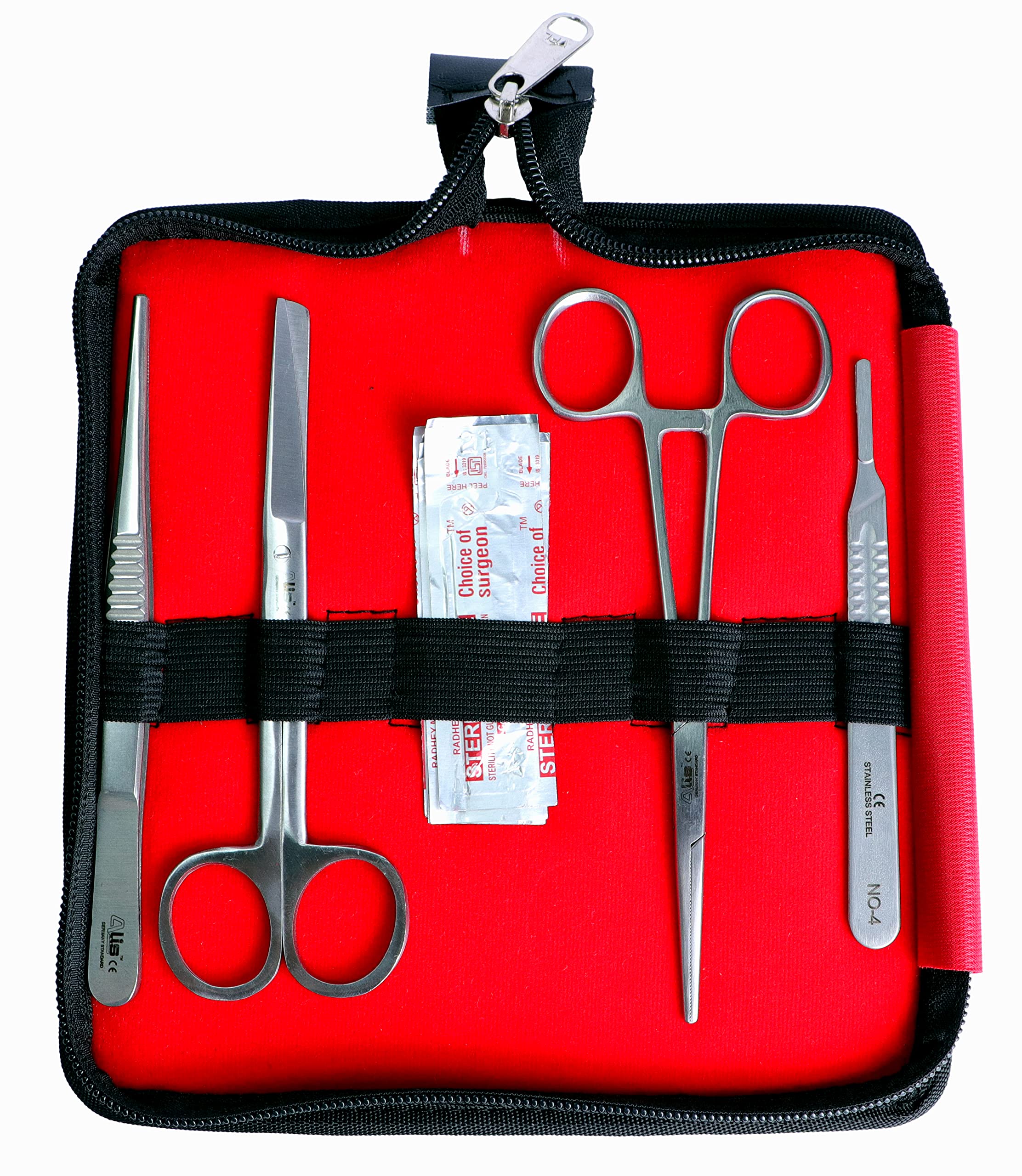 Alis Dressing Instruments Set Surgical Instruments CE Artery Forceps | Dissecting Forceps | Dressing Scissor | BP handle With 4 Blades Stainless Steel 410 Grade (ALL Instrument 6 Inchs) (B098Q4T1S8) Amazon Price History, Amazon Price Tracker