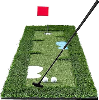 Golf Putting Green Indoor for Golf Practice – Indoor & Outdoor Putting Green Mat with Adjustabl...