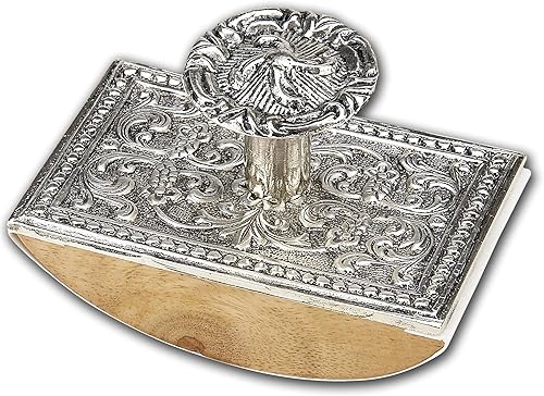 Madera y metal mecedora de tinta de peltre (plata) N2501SI