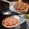 Chef Pomodoro Pizza Peel 36 x 40 cm, Pizza Paddle with Safety Backstep and Foldable Wood Handle for Easy Storage, Metal Pizza Peel for Baking Homemade Pizza