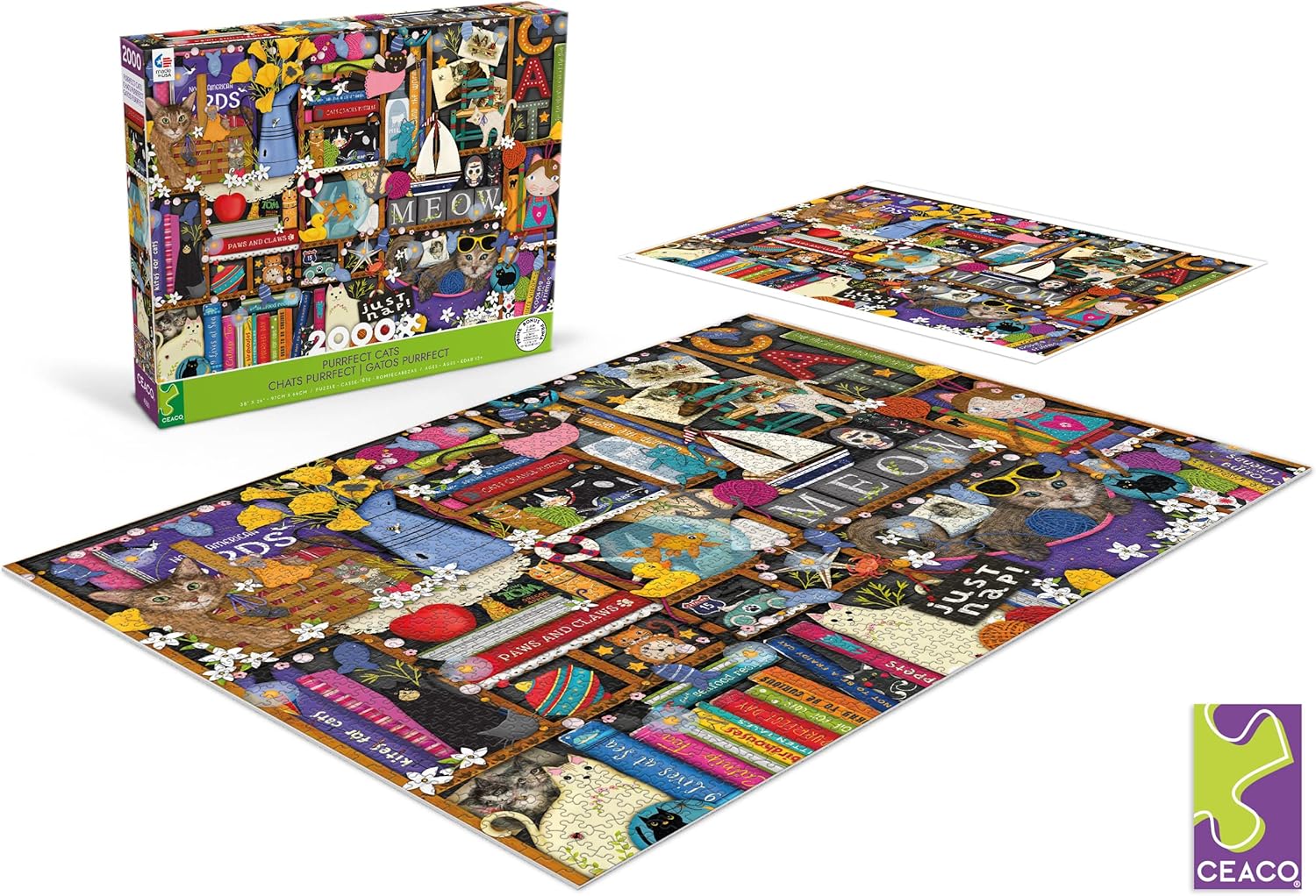 Ceaco - Purrfect Cats - 2000 Piece Jigsaw Puzzle