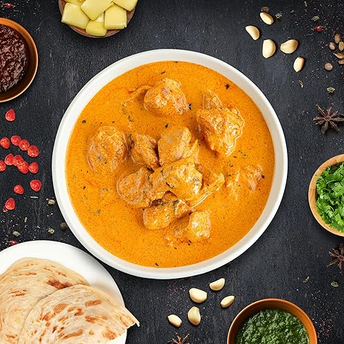 Miniatura 6 de Shan Mezcla de receta y condimento de pollo con mantequilla, 1.76 oz (50 g)  Polvo de especias para pollo jugoso en salsa rica de tomate y