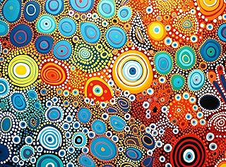 Spectral Sands of Australia - Aboriginal Art Inspired 1000 Piece Jigsaw Puzzle, Eco-Friendly, Glare-Free, 20x27 Inches, by...