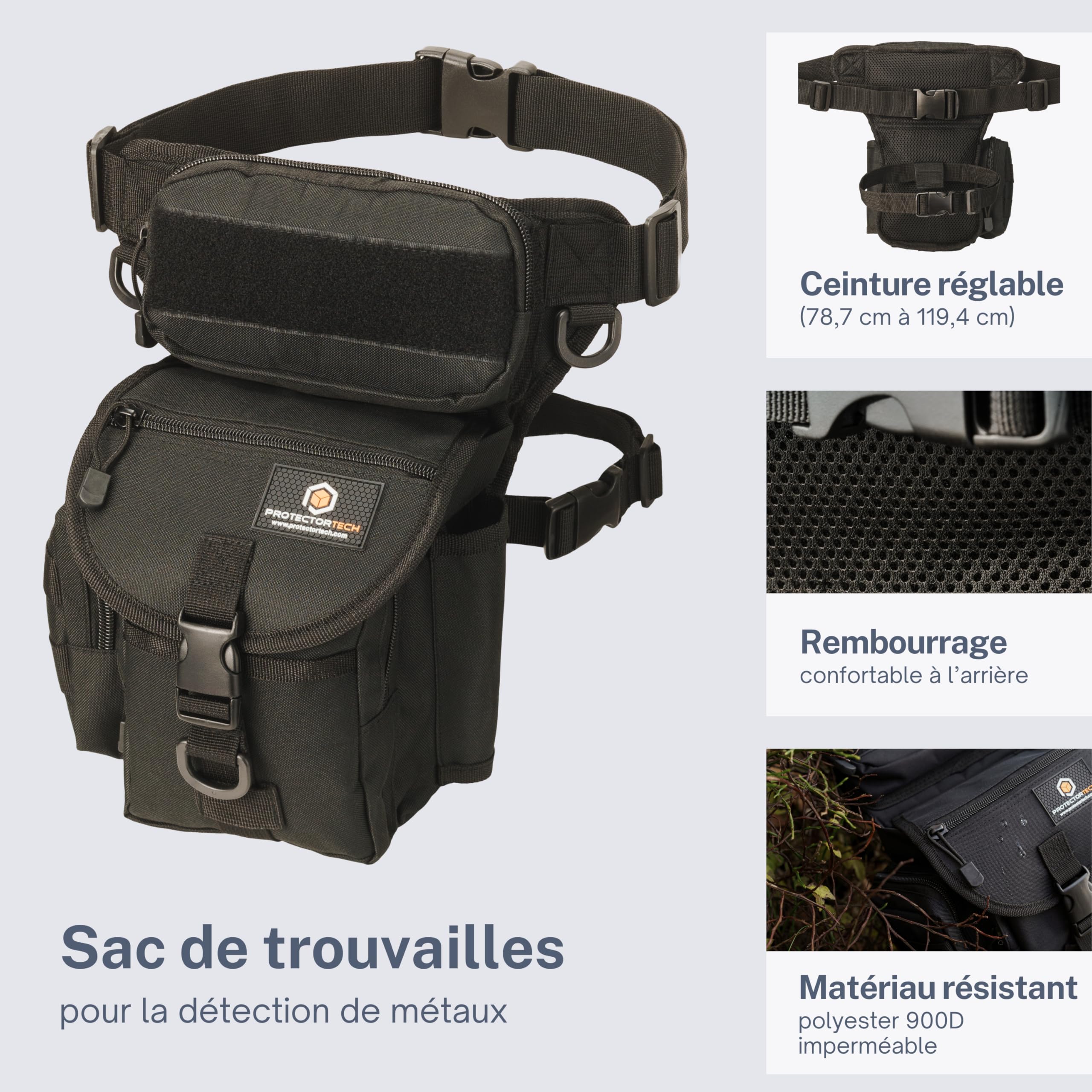 Sac Les Trouvailles Pochette Étui Pointeur Détection Métaux Accessoires Détecteur Métaux