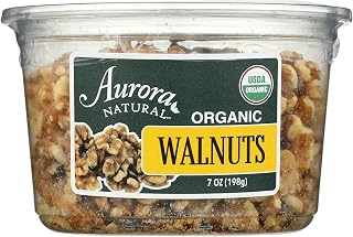 Aurora Products Organic Walnut Halves, 7 oz - Fresh USA-Packaged, All-Natural Nuts No Preservatives