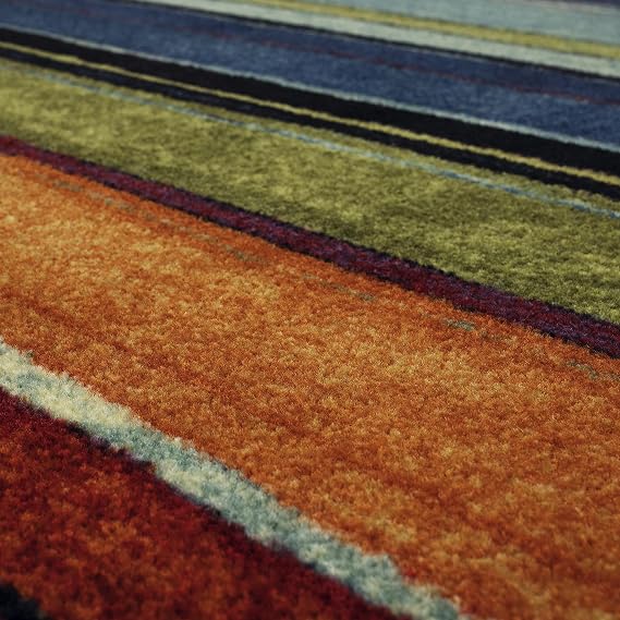 Mohawk Home Rainbow Stripe 1' 8 x 2' 10 Area Rug - Multicolor - Perfect for Living Room, Dining Room, Office