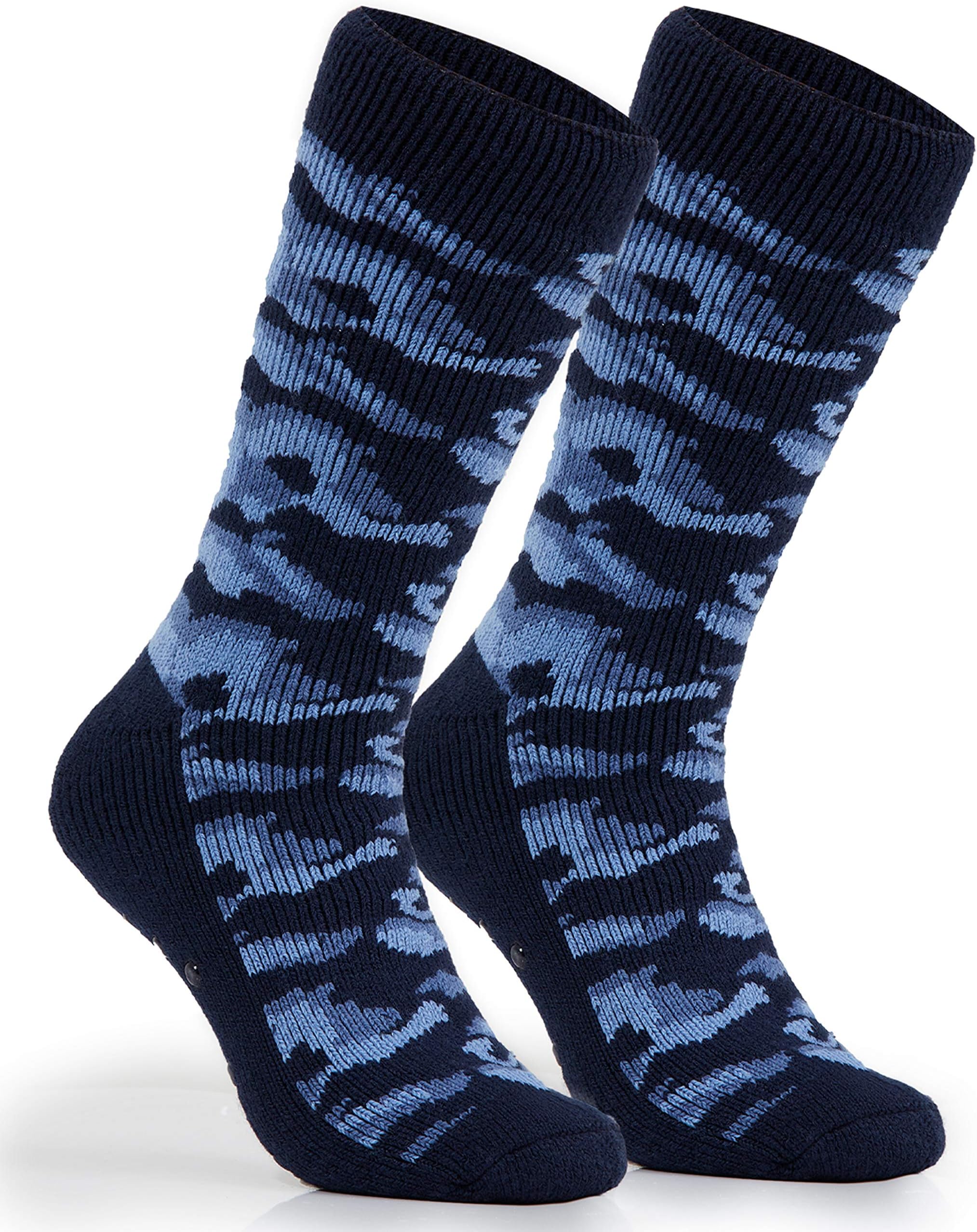 Mens Slipper Socks, Thick Warm Non Slip Bed Socks - Gifts for Men