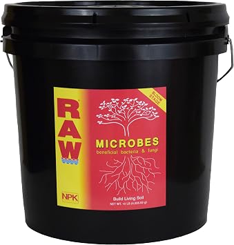 RAW Microbes Bloom 10lb - Beneficial Microbial Inoculant for Flowering Plants - Boosts Nutrient Uptake and Enhances Bloom Development