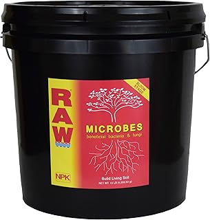 RAW Microbes Bloom 10lb - Beneficial Microbial Inoculant for Flowering Plants - Boosts Nutrient Uptake and Enhances Bloom Development