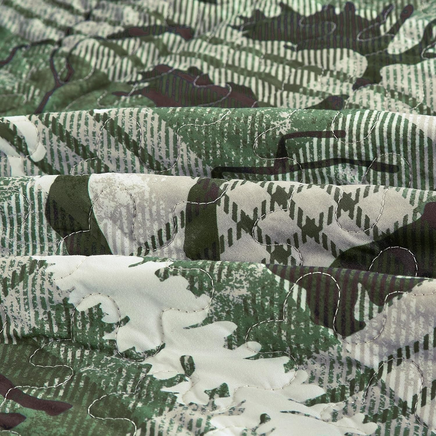 MarCielo 3-Piece Rustic Cabin Quilt Set Reversible Bedspread with Moose and Bear Pattern, Lightweight All Season Cabin Bedding(Green,King) - Image 5