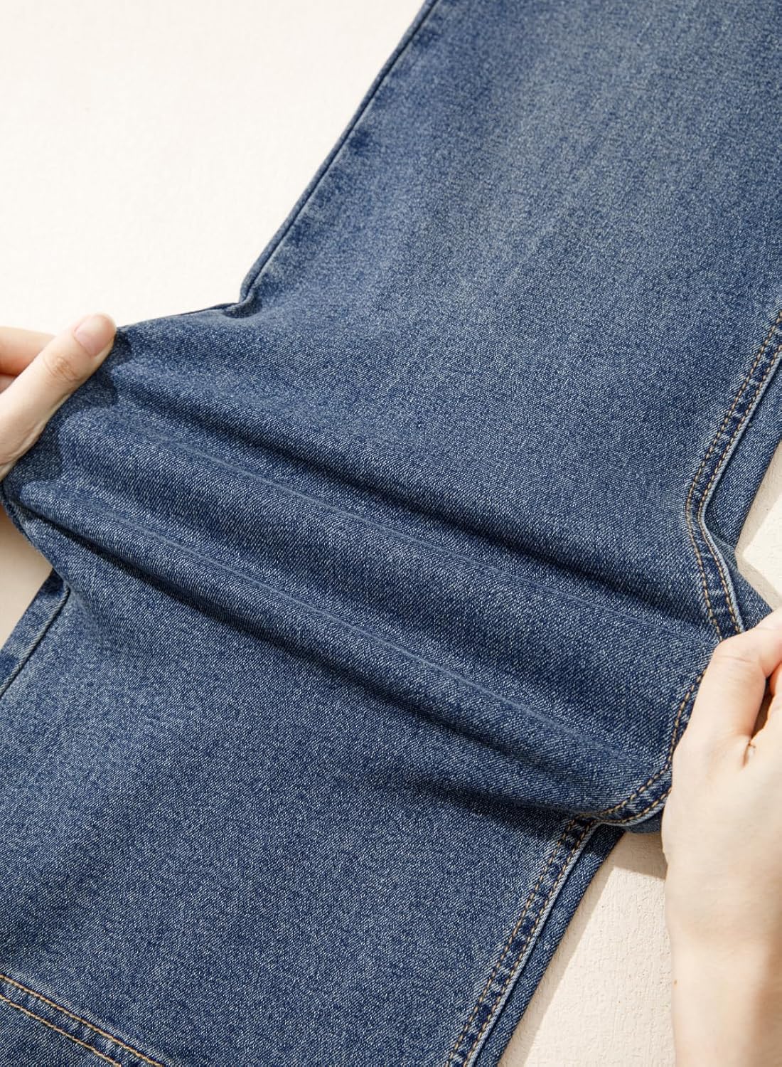 EVALESS Womens Jeans Wide Leg High Waisted Straight Bootcut Jeans Trendy Fall 2025 Zimbaplatinum Stretchy Denim Pants