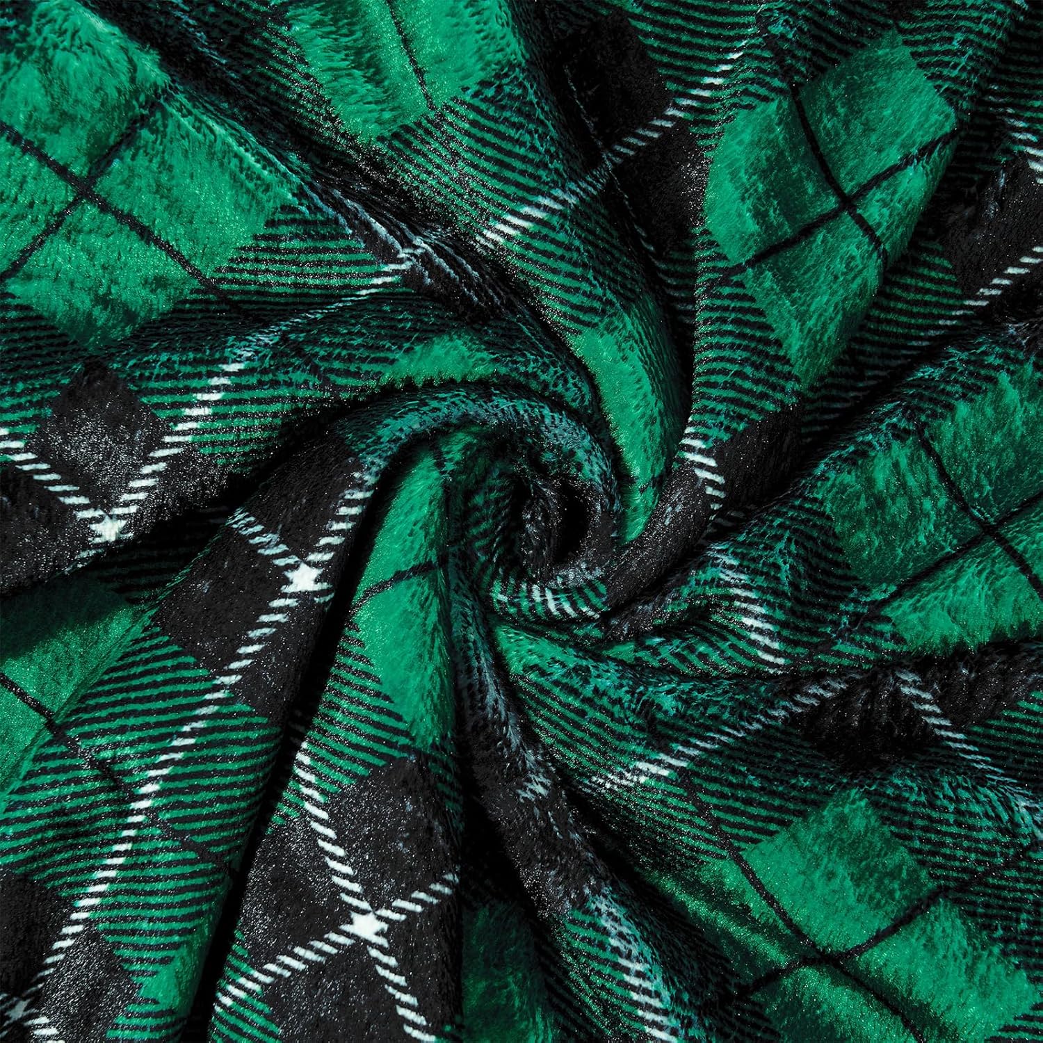 Mens Fuzzy Plaid Pajama Pants - Brushed Flannel Sleepwear with Drawstring & Pockets, Plaid & Print Pj Pants - Image 9