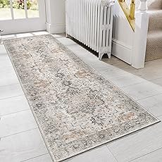 GENIMO 2x5 Non Slip Hallway Runner Rug, Machine Washable, Thin & Low Pile Lightweight for Kitchen, Laundry, Entryway, Bedroom & Living Room, Dark Brown