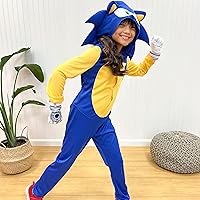 Vista 4 de Disguise Sonic Costumes for Kids, Official Sonic Prime Character Hooded Jumpsuits