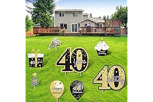 Happy 40th Birthday Lawn Signs with Stakes