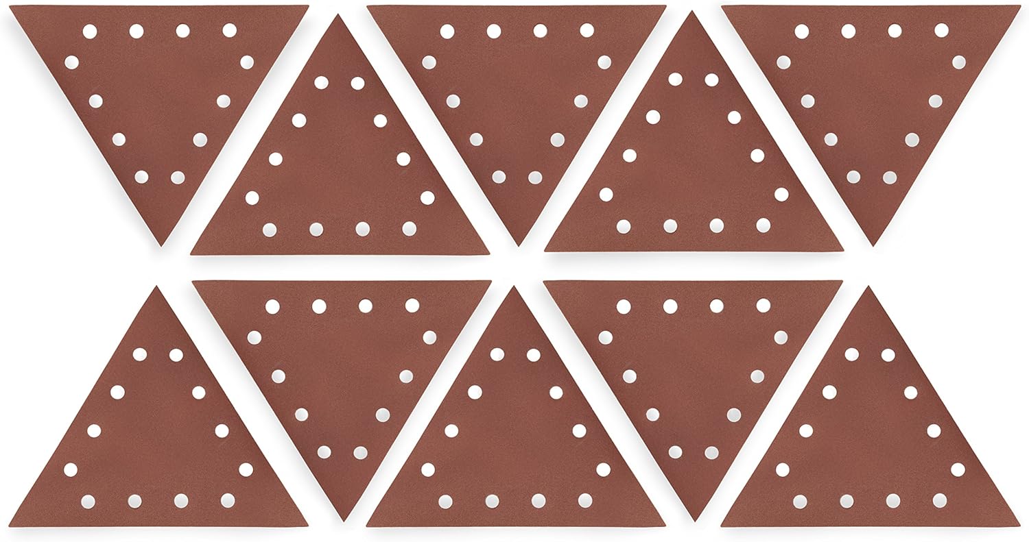 WEN DW5084 5-Amp 2-in-1 Variable Speed Dual-Head Drywall Sander with 15-Foot Dust Hose, Black & 6377SP80 80-Grit Hook & Loop 11-1/4-Inch Triangle Drywall Sander Sandpaper, 10 Pack : Everything Else