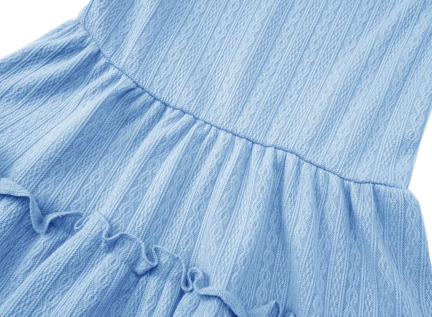 Toddler Girl Dress Knitted Ruffle Sleeve Dresses A-Line Swing Fall Winter Clothes - Image 5