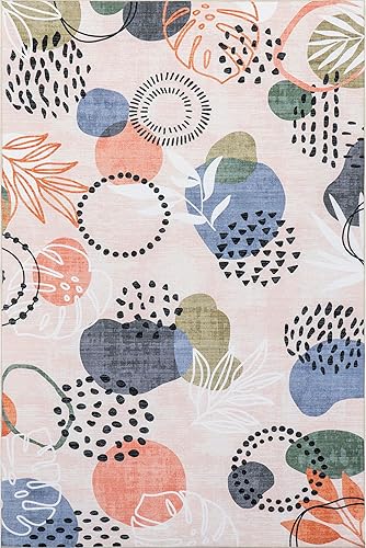 Miniatura 2 de nuLOOM Inell Graphic - Alfombra lavable a máquina para interiores y exteriores, 8 x 10 pies, para sala de estar, patio, terraza, porche delantero,