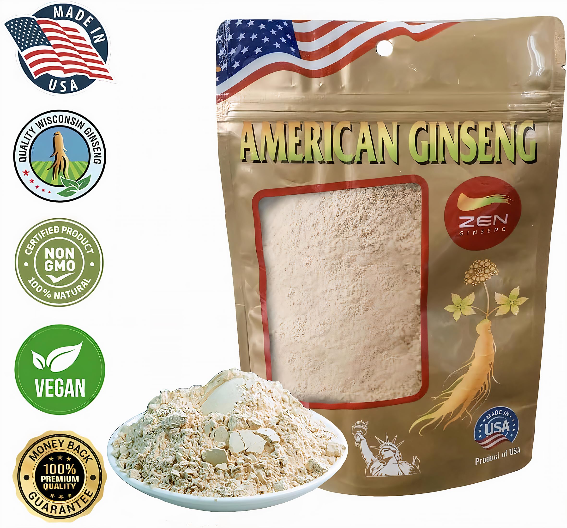 禅食　ZEN49➕SUPER PREMIUM RICH Amazon.com: 4 Boxes of Premium Large American Ginseng Root