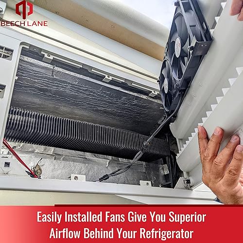 Miniatura 2 de Beech Lane Ventilador de refrigeración de ventilación de refrigerador RV de 12 V, 5.5 pulgadas (5.512 in), soportes personalizados para rejillas