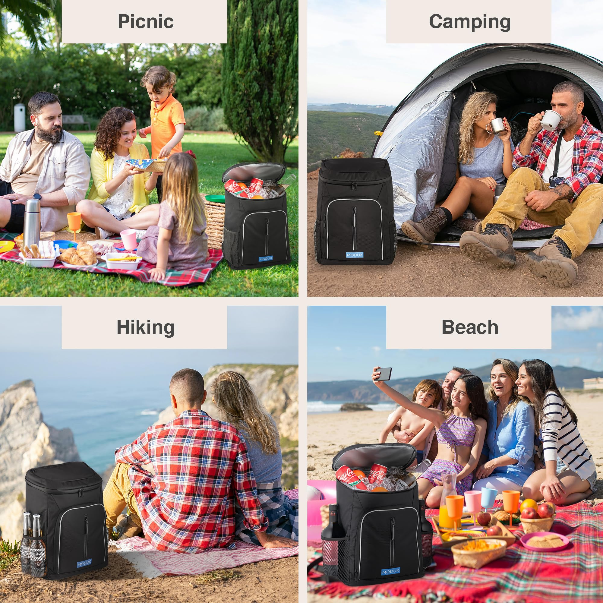 30L Kühlrucksack Thermo-Rucksack – Isolierter Kühltasche, Hält Lebensmittel Warm oder Kalt – Perfekt für Camping, Picknick und Grillen Cooler Bag