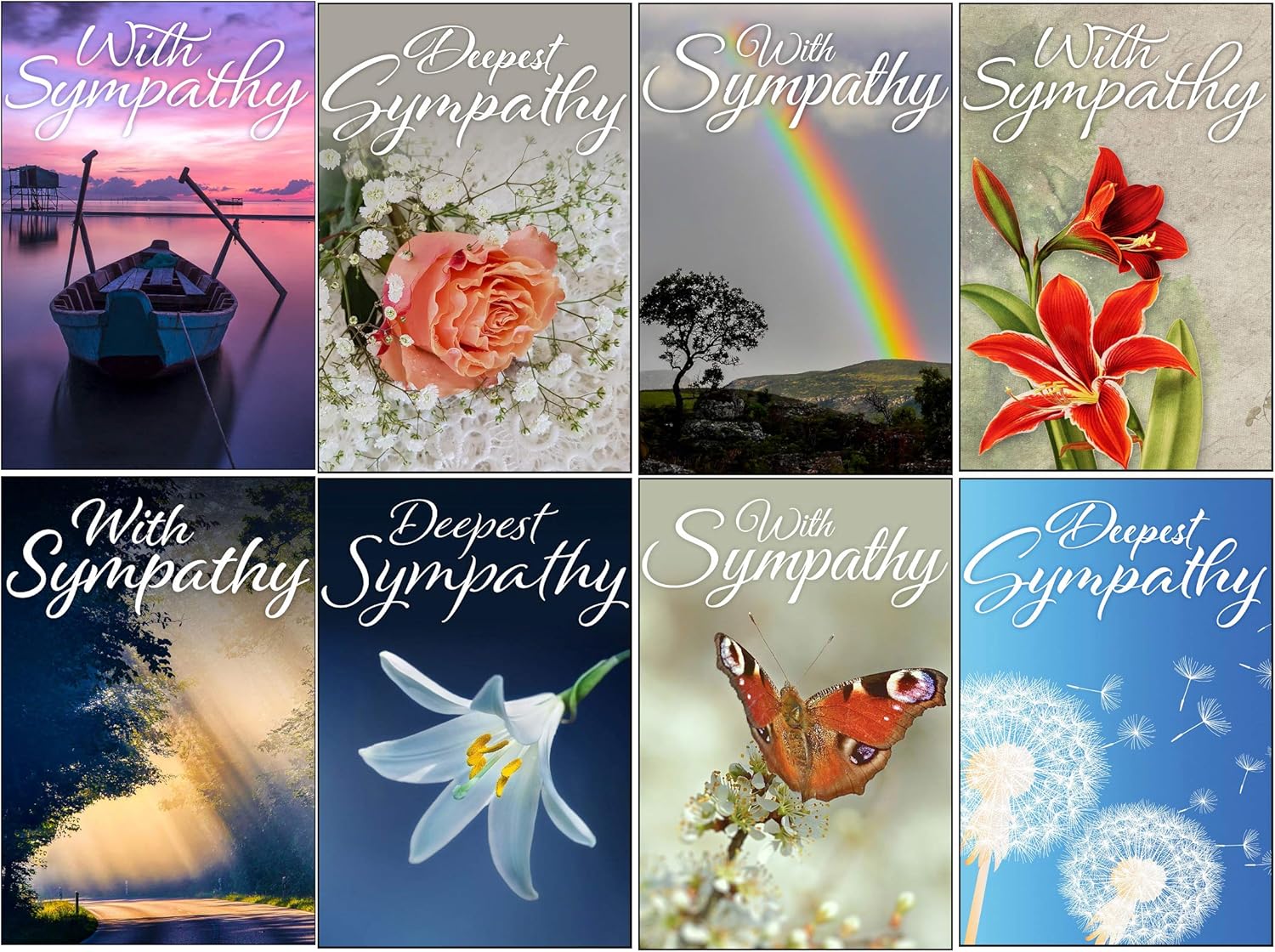 8 Sympathy Cards/Thinking of You Cards We Also Have Birthday Cards