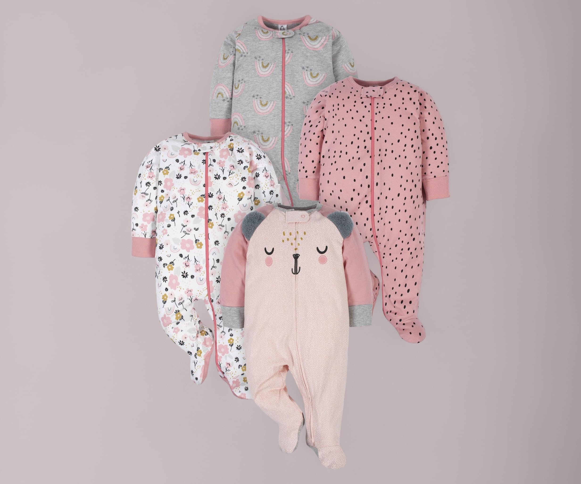 Baby Boys' 4 Pack Sleep 'N Play Footie