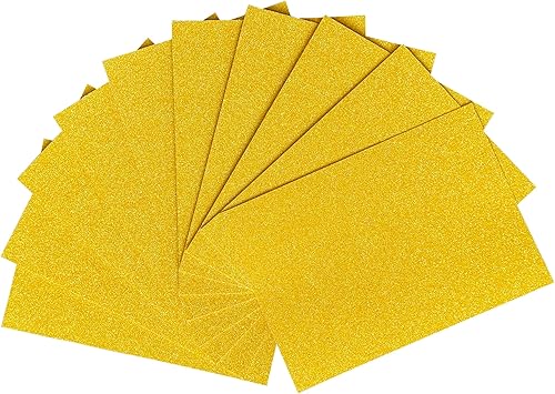 Miniatura 22 de YZH Crafts - Papel de cartulina con purpurina, sin desprendimiento, papel para manualidades y proyectos de bricolaje, papel brillante para hacer