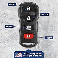 Vista 5 de KeylessOption Llavero para 2002 2003 2004 2005 2006 2007 2008 2009 2010 2011 2012 2013 2014 2015 2016 2017 Nissan Altima Maxima Sentra Infiniti