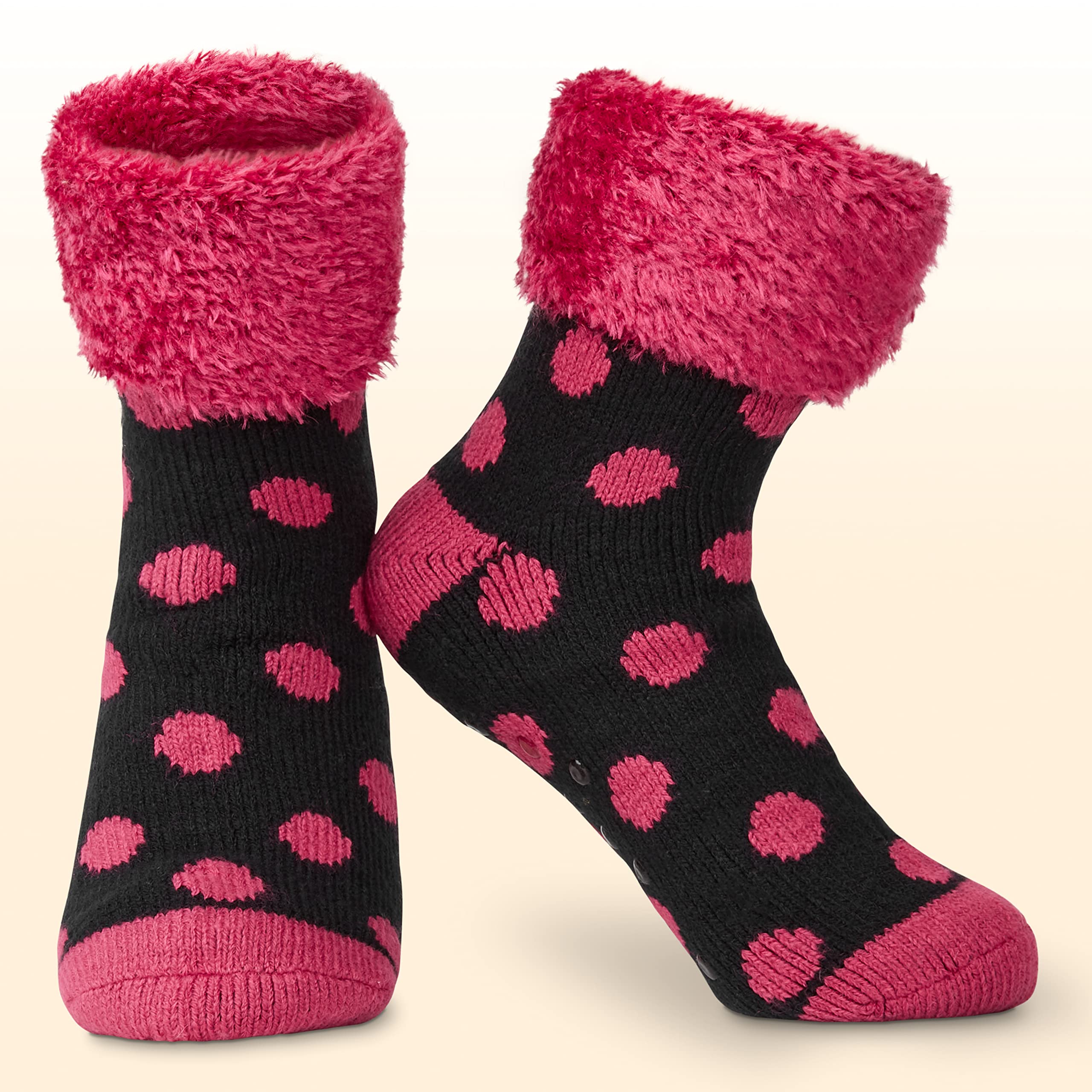 CityComfort Calze Donna, Calzini Antiscivolo Invernali a Pantofola a Fantasia