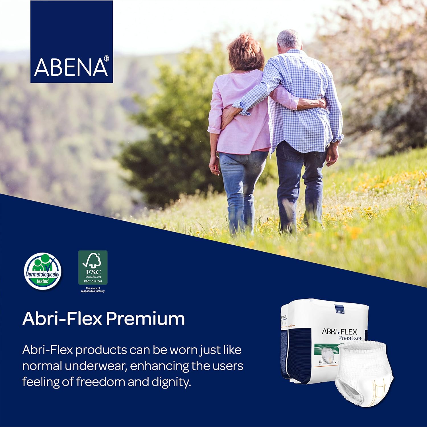 Abena Abri-Flex Premium Protective Underwear, Level 1, (Extra Small To XX-Large Sizes) Extra Large, 84 Count