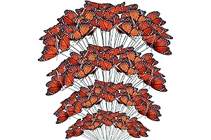 Enchanting Monarch Butterfly Stakes for Outdoor Garden Embellishment