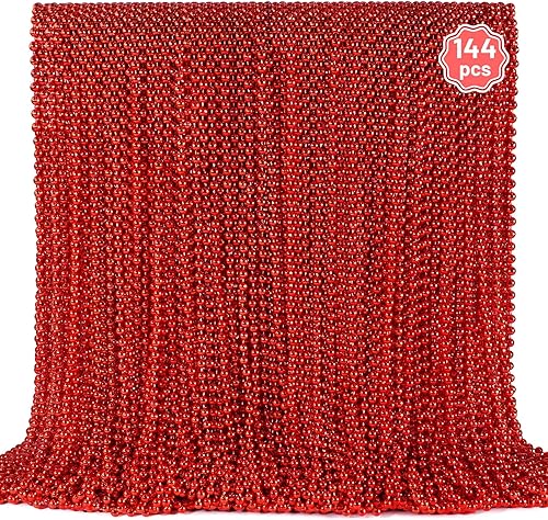 Miniatura 57 de YAXINRUI 30 piezas cuentas de Mardi Gras, collares de cuentas para fiesta de Mardi Gras, Navidad, San Patricio, regalos de fiesta, accesorios de 10