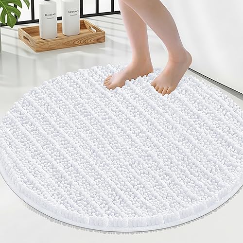 Miniatura 57 de Smiry Alfombras de Baño 24 x 16 pulgadas, Tapetes de Baño de Chenilla Extra Suaves y Absorbentes, Respaldo de Goma Antideslizante, Lavable a Azul