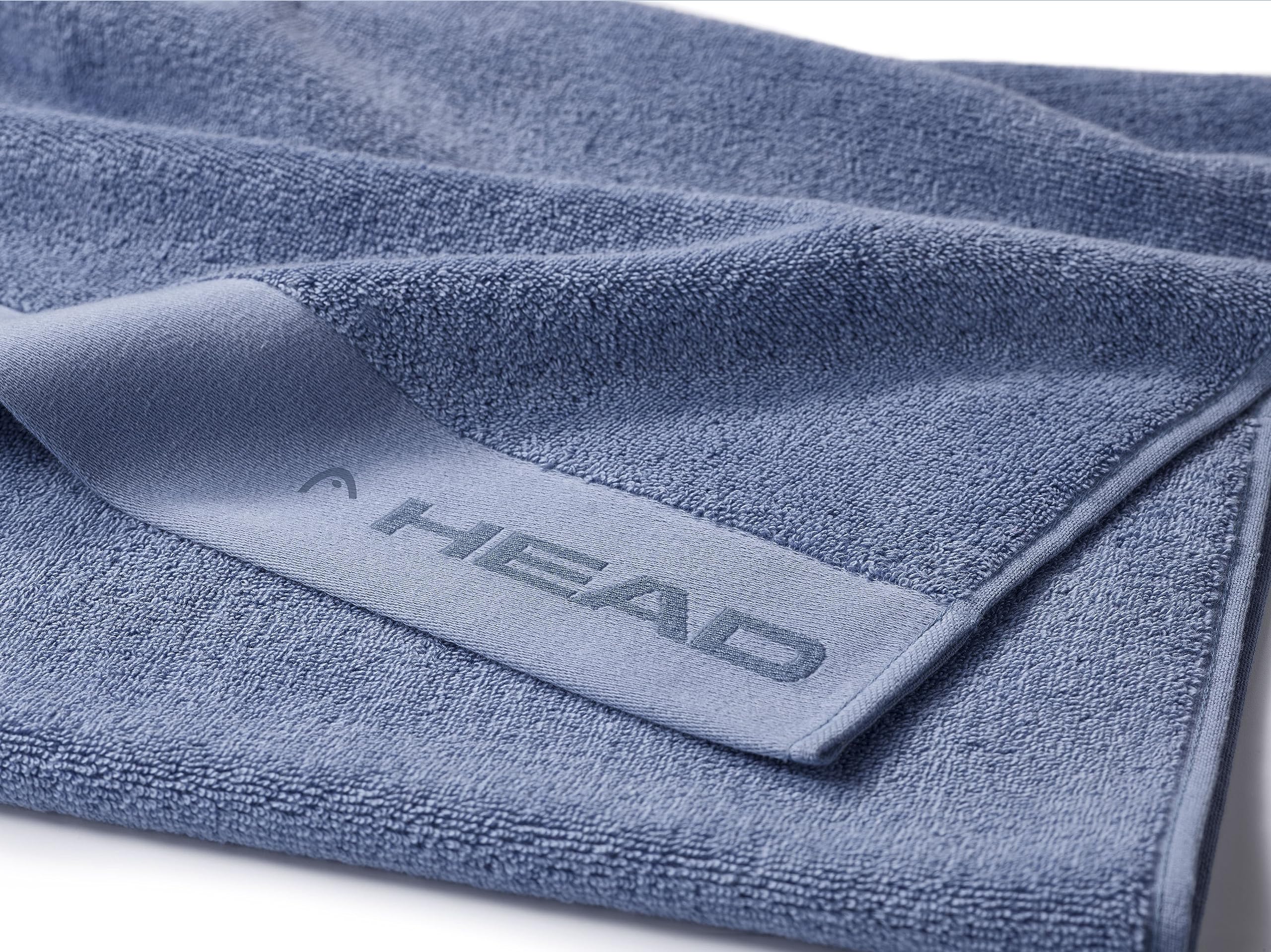 HEAD Dynamic - Asciugamano in Spugna Puro Cotone 100% Certificato, Ideale come Asciugamano Palestra, Telo Doccia e Bagno 70x140 Rapida Asciugatura, Asciugamani Bagno Morbidi Assorbenti, Midnight Blue
