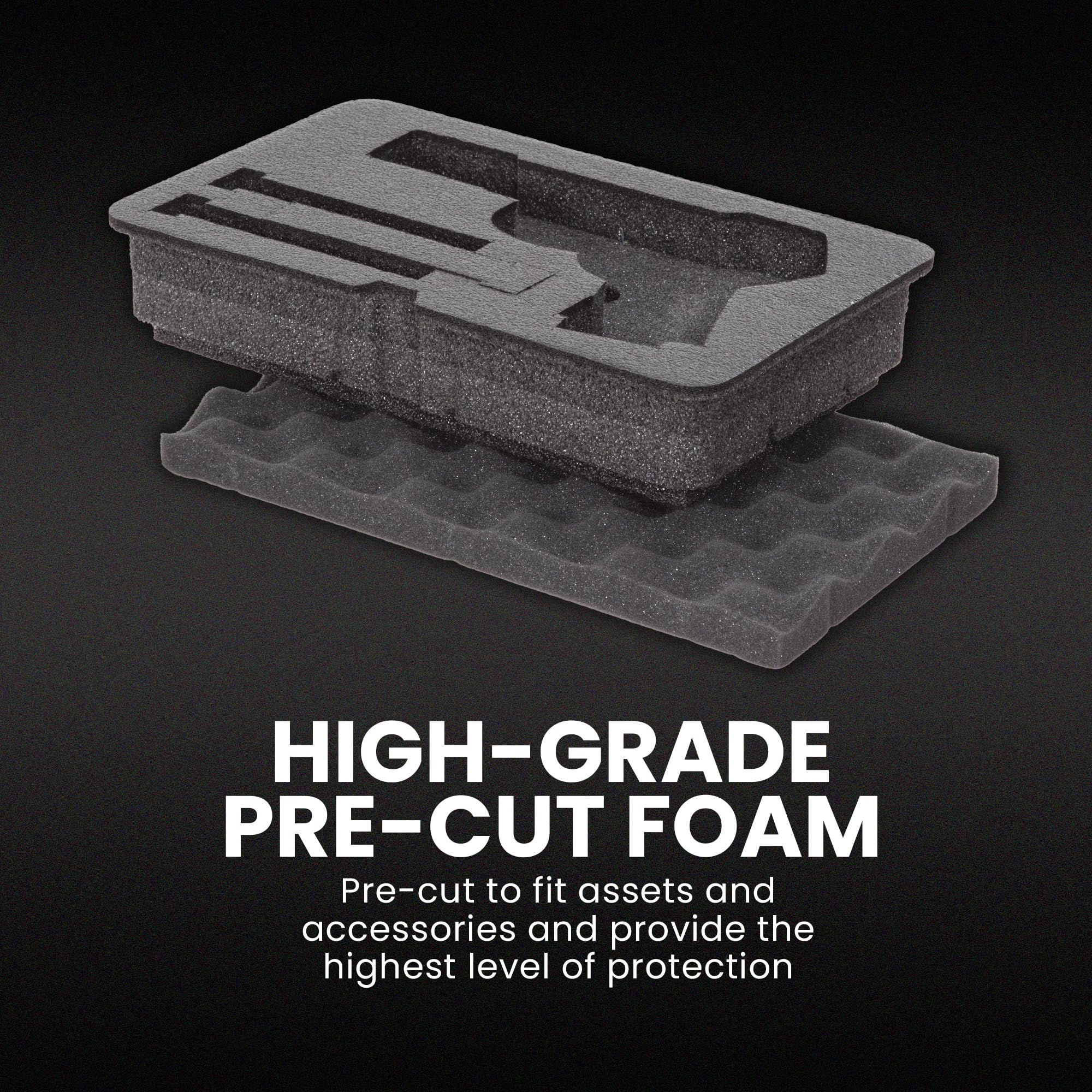 NANUK Funda rígida clásica 909 con inserto de espuma personalizado, IP67 impermeable y a prueba de aplastamientos, construcción resistente para una máxima protección, fabricada en Canadá, color negro
