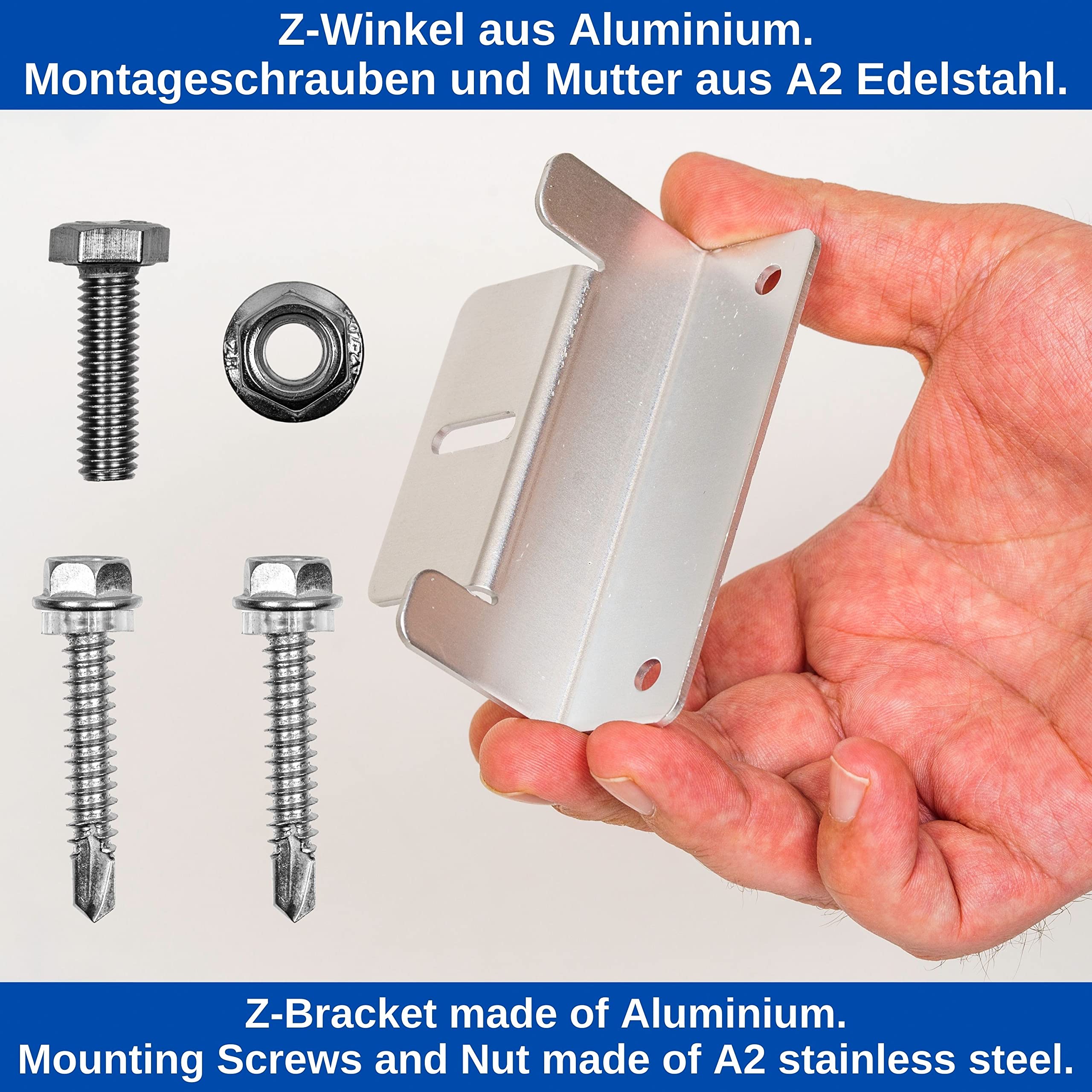 Runup Support De Panneau Solaire, 8 Pièces De Support En Z Pour Panneau