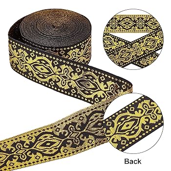 な*つ様 LE’RURE Shoulder ribbon jacquard dr Amazon.com: GORGECRAFT 7.7 Yards Metallic Gold Ethnic
