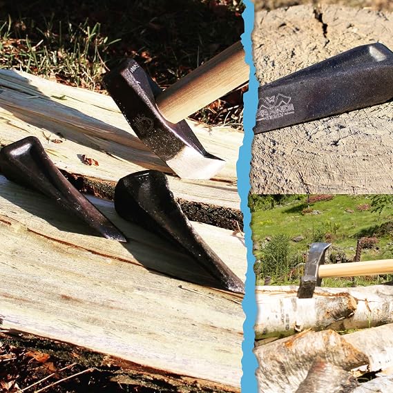 PRANDI - Professional Twisted Splitting Wedge - 4.41 lb Hardened Carbon Steel C43/45 - Wood Log Splitter Tool - Made in Italy