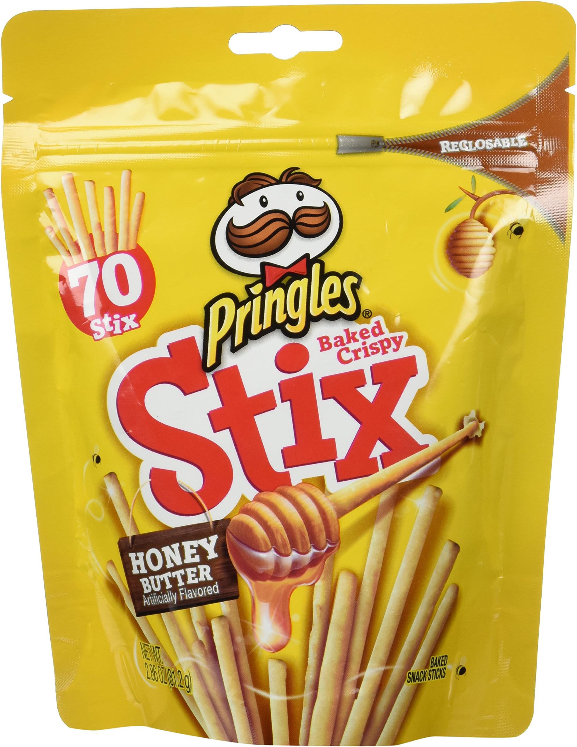 Pringles Stix Cracker Sticks, Crispy, Honey Butter, 2.86, (Pack of 3)
