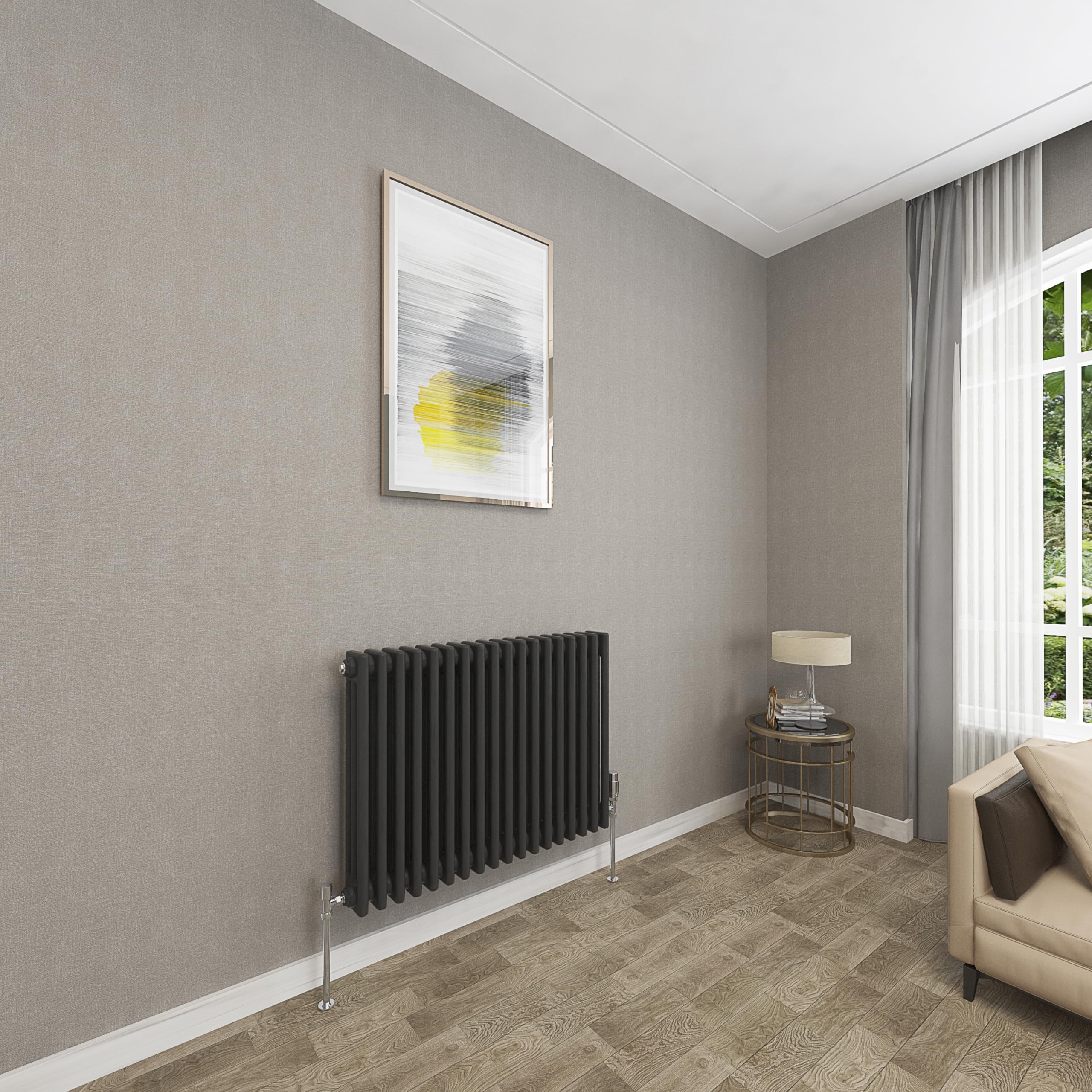Sky bathroom 600x830mm 3 Column Radiator Horizontal Black Cast Iron radiato Traditional Central Heating Radiator