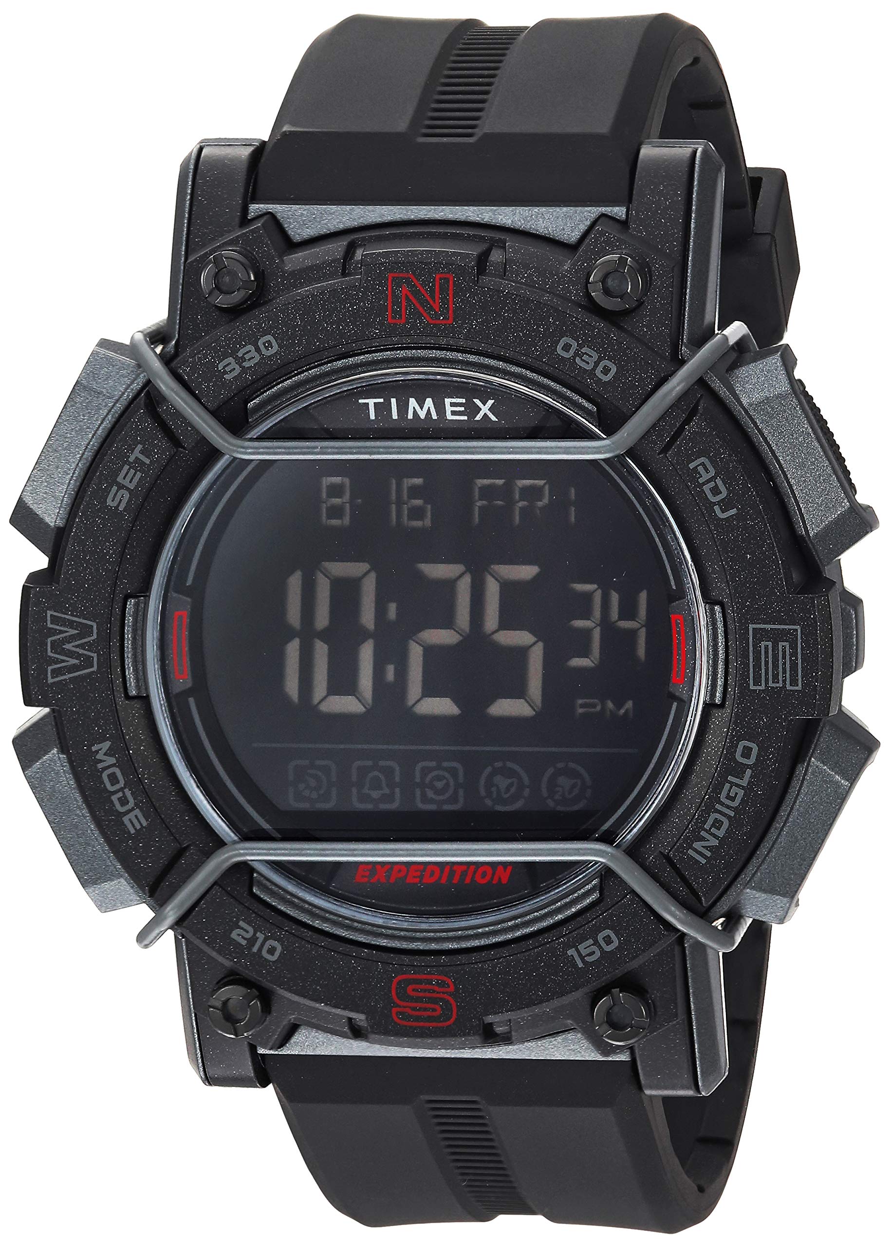 Timex Men's TW4B17900 Expedition Digital CAT 47mm Black/Negative Resin Strap Watch