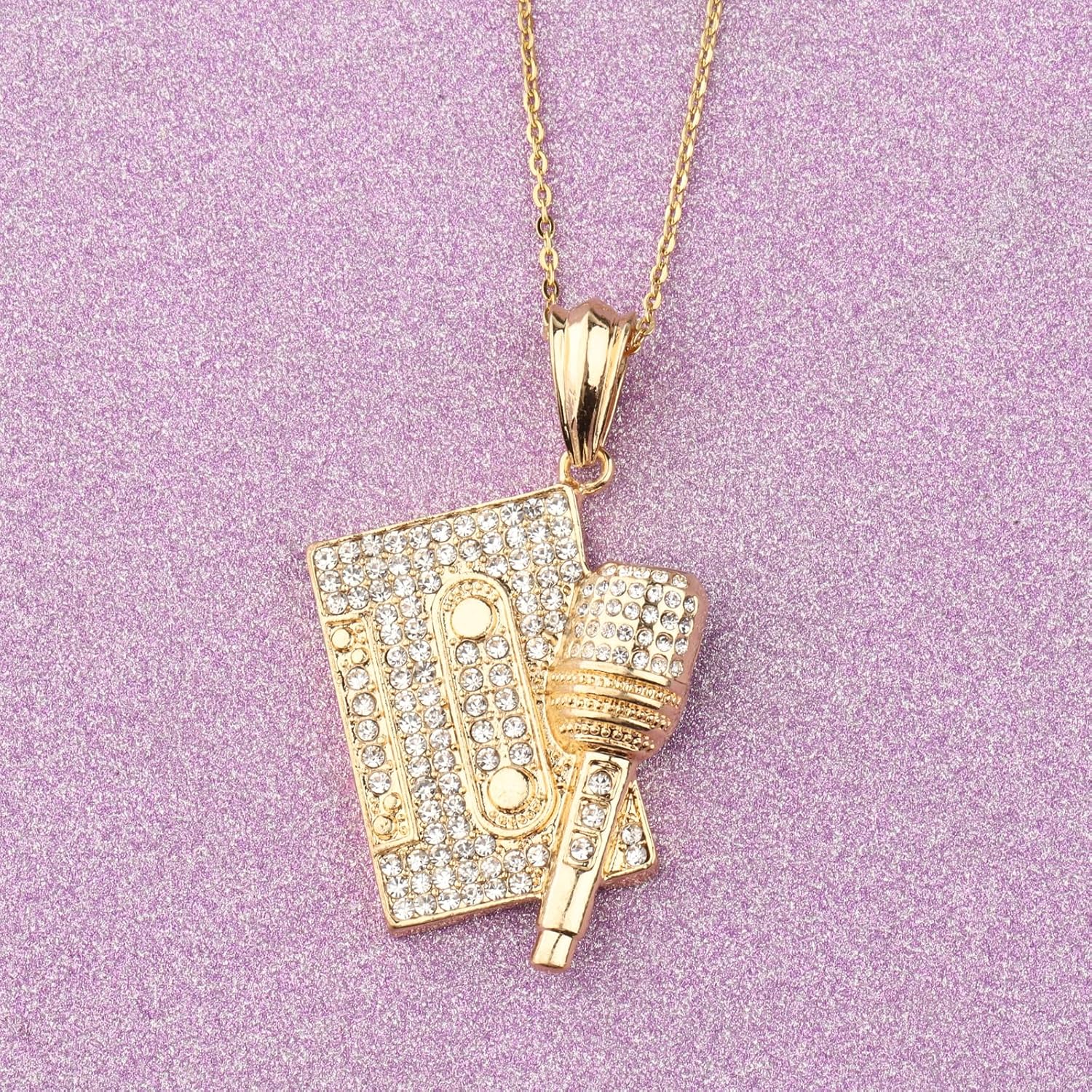 BNQL Microphone Necklace Microphone Gifts Music Lover Gift Musical Gifts for Music Teacher Singing Jewelry Necklace - Image 6