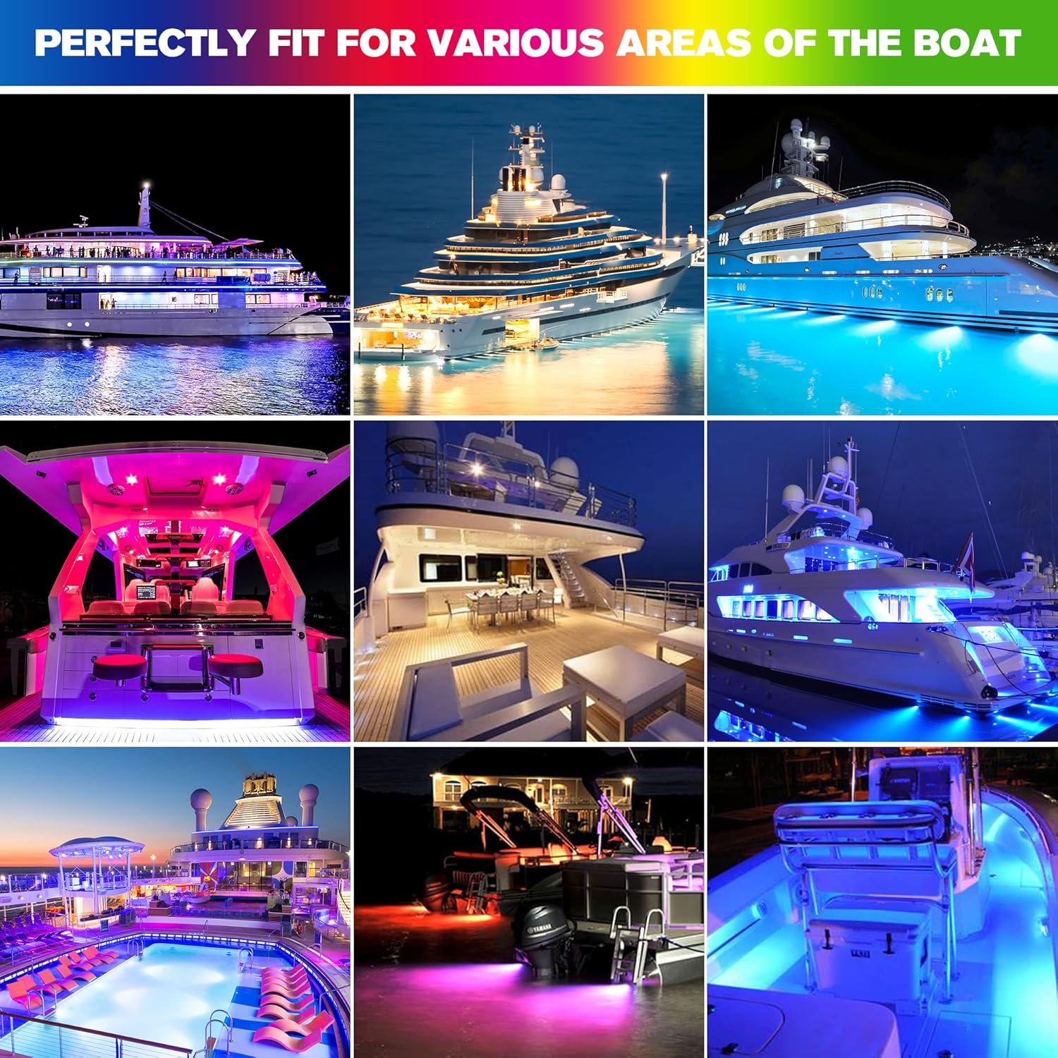 HUSUKU RS6 RGB+CCT Shuttle Type Marine Courtesy Indicator Light for