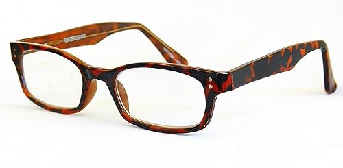Miniatura 2 de Foster Grant + 1.25 "CHANNING" - Gafas de lectura con marco de plástico de tortuga marrón con bisagras de resorte, H25+ + paño de limpieza de
