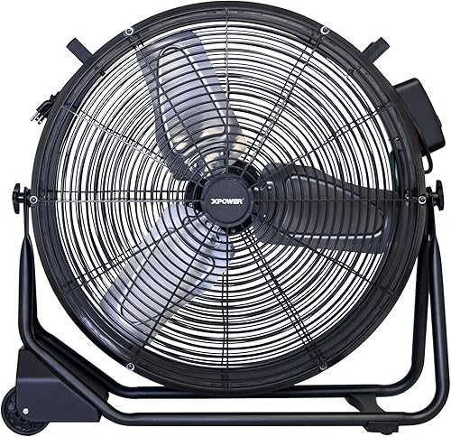 Miniatura 2 de XPOWER FD-630D 1/2 HP 5800 CFM 1.8 amperios velocidad variable cerrado sin escobillas motor DC alta velocidad 24" ventilador de tambor